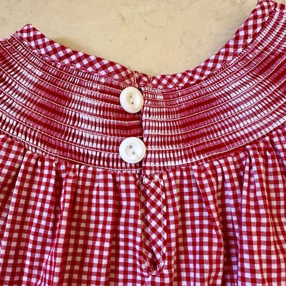 Girls Valentine's Red & White Gingham Smocked Heart Embroidery Dress Brand New - Picture 9 of 16